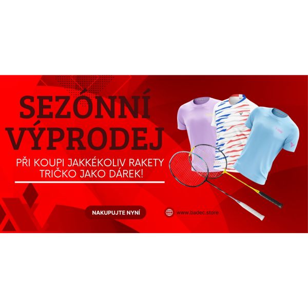 Badmintonová raketa + tričko zdarma v rámci AKCE SEZONNÍ VÝPRODEJ