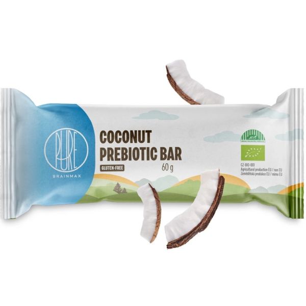 BrainMax Pure® Coconut Prebiotic Bar, prebiotická tyčinka, 