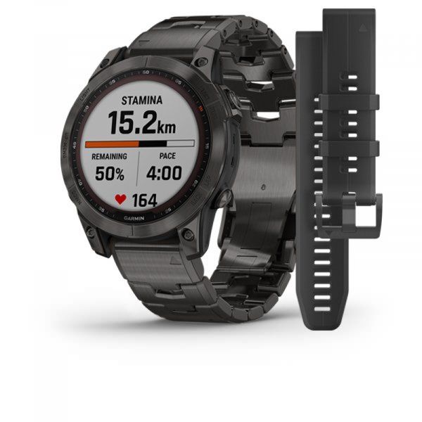 Garmin Fénix 7 Sapphire Solar Style, Titan Gray/ Titan Band