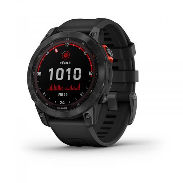 Garmin Fénix 7 Solar Gray/ Black Silicone Band
