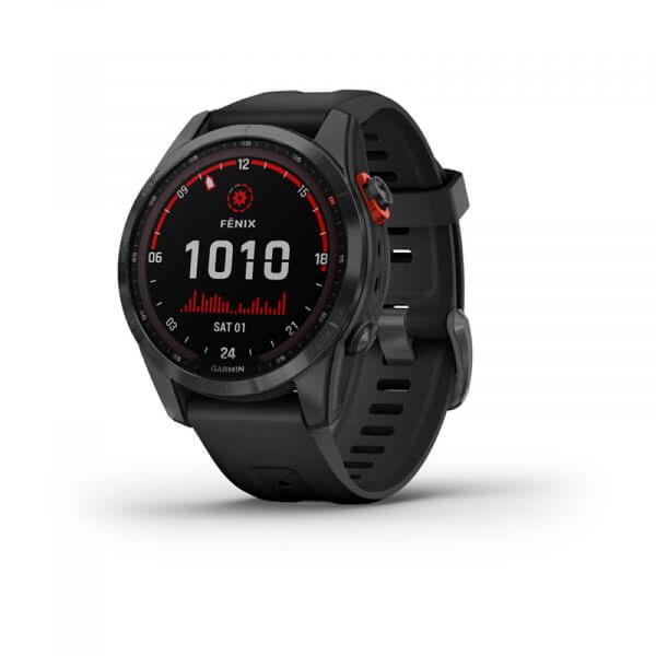 Garmin Fénix 7S PRO Solar Gray / Black Silicone Band