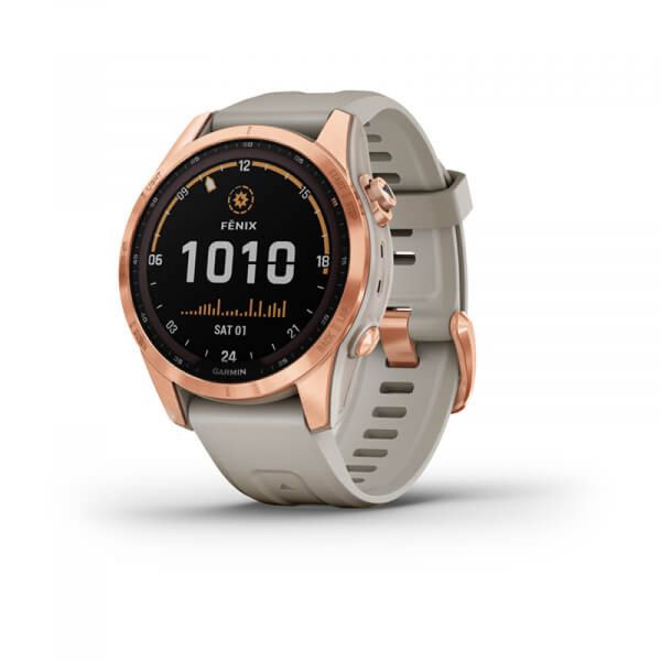 Garmin Fénix 7S PRO Solar Rose Gold, Sand Silicone Band 42mm