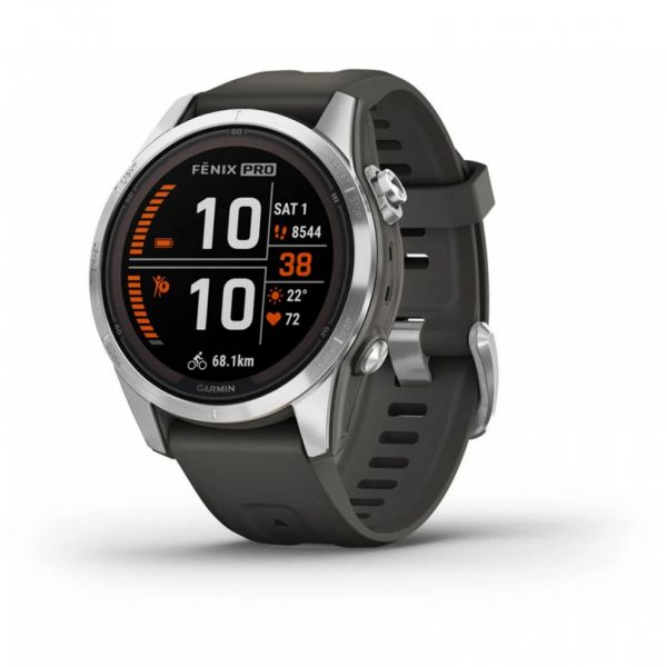 Garmin fēnix® 7S Pro – Solar Edition  Silver / Black Band 42mm