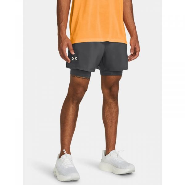 Kraťasy Under Armour UA LAUNCH 5'' 2-IN-1 SHORTS-GRY