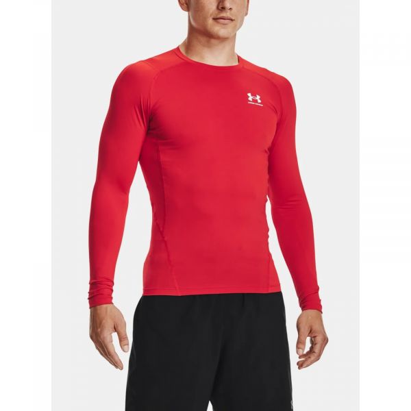 Pánské kompresní tričko Under Armour HG Armour Comp LS red