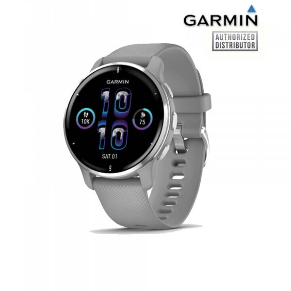 Venu 2 Plus Silver/Gray Silicone Band 