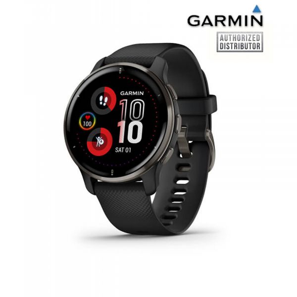 Venu 2 Plus Slate/Black Silicone Band 